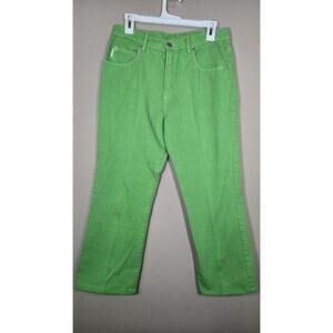 Bongo Womens Lime Green Denim Jeans Size 13